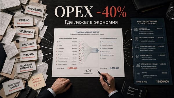 OPEX -40%: где на самом деле лежала экономия