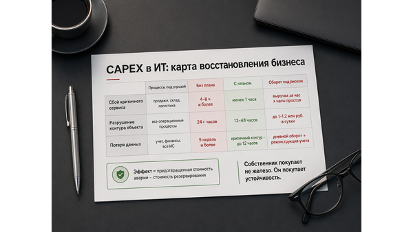 CAPEX в ИТ: собственник покупает устойчивость