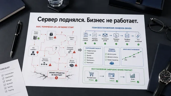 Восстановление <1 часа: что должно быть готово до сбоя